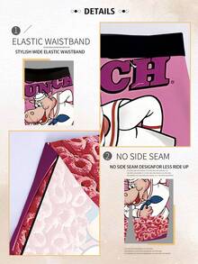 DOKER Cueca boxer masculina com tecido elástico de fibra de poliéster, estampa com posicionamento de alimentos, macia e suave para a pele, secagem rápida e respirável, shorts esportivos e de lazer masculinos, presentes divertidos, presentes de Natal - Multicolorido - Ver 6