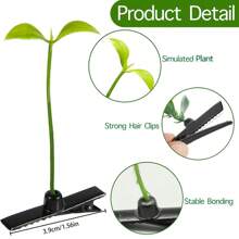 10 szt./20 szt. Słodkie zabawne sztuczne kwiaty i spinki do włosów z trawy, unisex motyl i grzybek sprężynowy zacisk projekt, nakrycia głowy na imprezę i występ na scenie