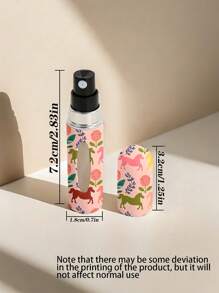 1 pieza Botella de perfume recargable de 5ml con patrón floral portátil, atomizador de viaje mini, dispensador cosmético, decantador de perfume, rociador de niebla recargable, en varios patrones