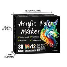 Bộ bút dạ acrylic hai đầu 72 màu, bền màu và không phai, lý tưởng cho họa sĩ, vẽ minh họa, thủ công, sách tô màu và các dự án DIY khác. Thích hợp cho giấy, vải, gỗ, đá, nhựa, thủy tinh, gốm sứ, bí ngô và nhiều chất liệu khác. Tuyệt vời cho học sinh và người lớn, cũng là món quà lý tưởng cho Lễ Tạ ơn, Halloween, Giáng sinh. - Nhiều màu - Xem 7
