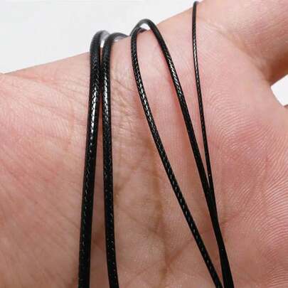 Cordão Preto Encerado De 10 Metros 0,5 Mm-2,0 Mm, Cordas Para Colar, Pulseiras, Corda Para Fazer Joias, Achados Faça Você Mesmo
