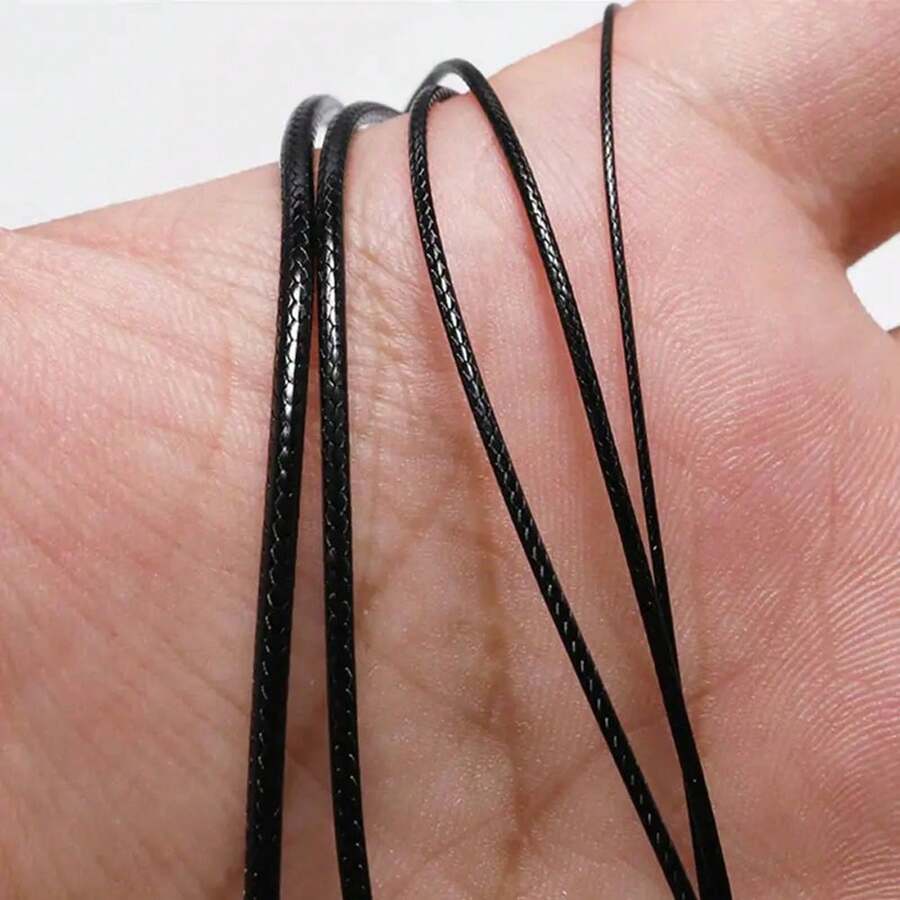 10Meters 0.5mm-2.0mm Black Leather Cord Waxed Thread Strings Necklace Bracelets Rope For Jewelry Making DIY Findings