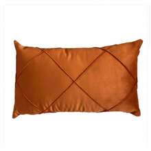 Kit 2 Rectangular Suede Draped Baguette Cushion 30cmx50cm - 亮橙色 - 查看 2