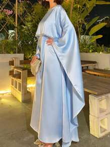 Un vestido de fiesta elegante y de lujo para graduación, boda, vestido glamoroso y de alta clase, vestido de gala para Eid