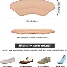 4 Pairs/8 Pairs Of Anti Wear Shoe Lip Prints, Heel Pad With Half Size To Prevent Slipping And Blistering, Shoe Heel Half Size Insole With Anti Drop Feature, Suitable For Loose Shoes And Heel Pads, Suitable For Men And Women With Oversized Shoes. The Filling Improves The Fit And Comfort Of The Shoe, Preventing Slipping And Blistering Of The Heel - Nhiều màu - Xem 6