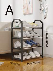 1 pièce Étagère à chaussures multifonction tout-en-un, support pour chaussures et manteaux, organisateur de rangement pour l'entrée à la maison, dortoir, facile à monter