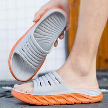 Men's Fashion Slippers - EVA Thick Sole Slippers, Soft Non-Slip Outsole, Odorless, Garden Shoes, Suitable For Indoor Home, Shower, Beach And Daily Use In Summer, Indoor Slippers | Summer Shoes | Durable Slippers, House Slippers - Grey - View 6