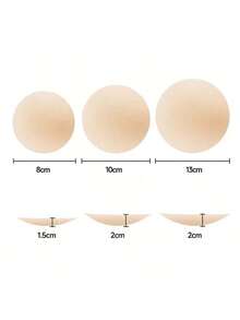 2pcs/Set 8cm Reusable Solid Nipple Covers, Washable - Multicolor - View 6