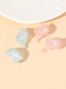 4pcs/8pcs/12pcs/Pack Resin Seashell DIY Pendant, Bohemian Style Summer Beach Essential, Can Be DIY For Necklace, Bracelet, Earring, Phone Case, Keychain, Bag Decor, Versatile