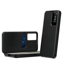 Funda de teléfono plegable con ventana pequeña compatible con Samsung S22, S23, S24, S25, S22 Plus, S23 Plus, S24 Plus, S25 Plus, S22 Ultra, S23 Ultra, S24 Ultra, S25 Ultra, S23 FE, S24 FE, funda de cuero con soporte para tarjetas de moda