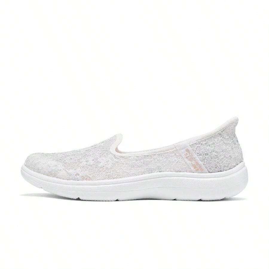 Skechers 女式轻便休闲减震防滑运动鞋，款式：138363-WHT - 138363-WHT - 查看 1