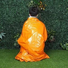 1pc First Aid Blanket Outdoor Camping Portable Thermal Insulation Blanket One-Time Survival Emergency Blanket Cold And Sun Protection Blanket Wholesale