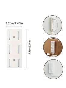 Non-Hole Socket Holder, Extension Cord Storage Box, Suitable For Kitchen, Home, Office, Wall Mounted, Self-Adhesive Desktop Socket Holder, Practical Hook