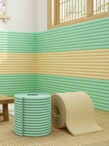 1pc 3D Wall Panels, Collision-Resistant Soft Padded Wall Sticker Tatami Soft Pack Headboard Wall Padding, Odorless Cool Insulation, Peel And Stick Self-Adhesive, Strong Adhesion, Easy To Use Home Decor
