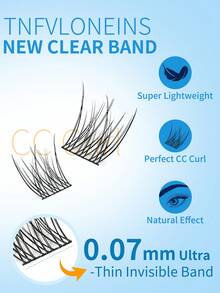 144/168pcs Natural Curly False Eyelashes Set, 168pcs Cluster False Eyelashes Set, Delicate Eyelash Extension, 8-16mm Individual False Eyelashes, Comes With Eyelash Glue And Eyelash Tweezers, Suitable For DIY At Home - 黑色 - 查看 5