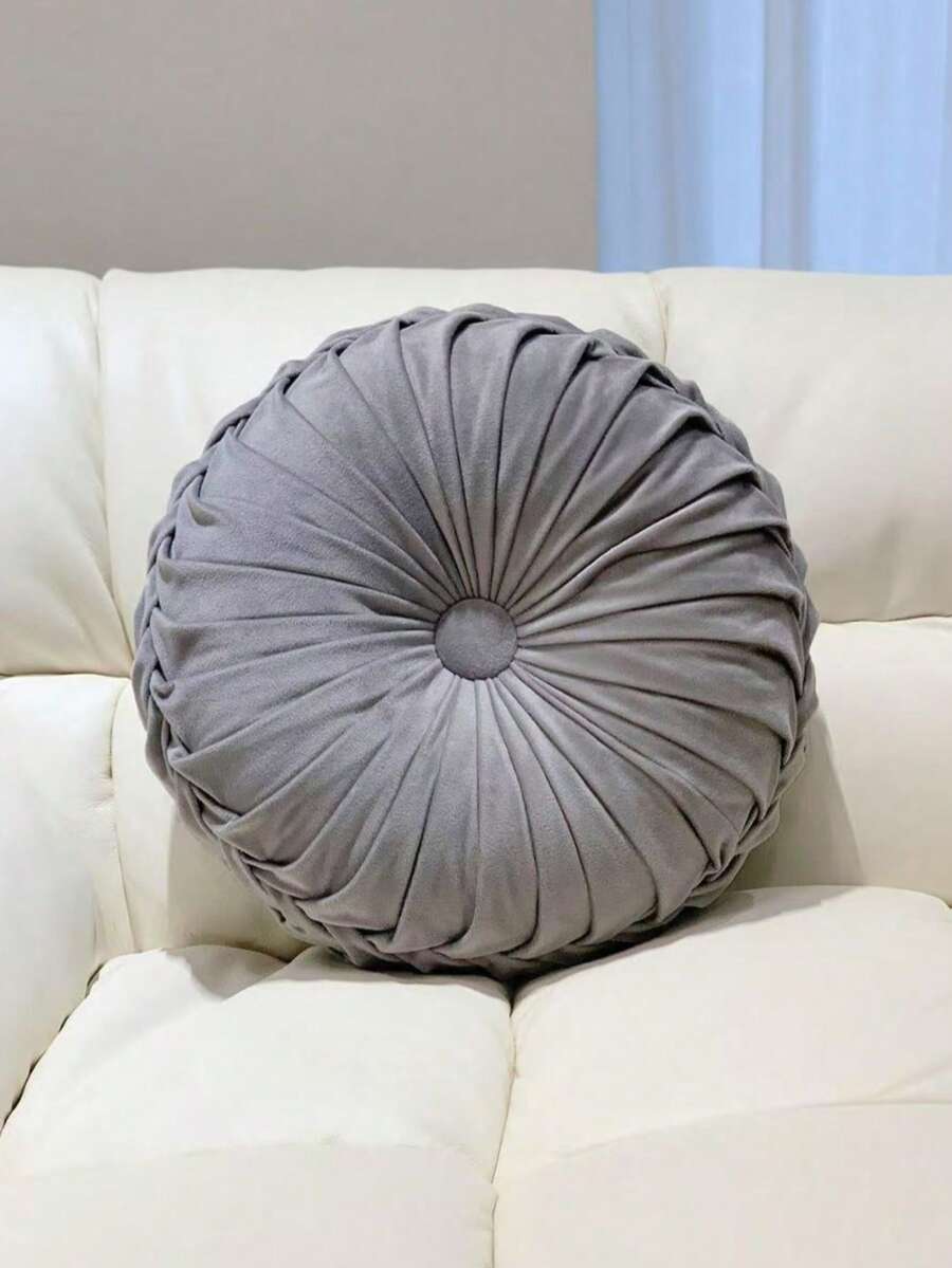 1pc Handmade Dutch Velvet Wheel Cushion, Pumpkin Shaped Seat Cushion With Pillow Insert