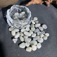 100克天然灰色月光石碎屑，小包装，适用于家居装饰、鱼缸和水族箱造景石、喷泉、办公室装饰、花瓶填充物和植物垫材、收藏、礼品。