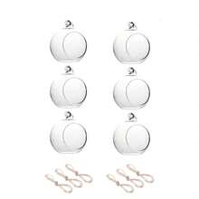 Hanging Glass Tea Light Candle Holders Set 6/12 Pieces - Mini Clear Glass Ball Candle Holders For Wedding Centerpieces, Garden Decorations, Christmas, Halloween, Weddings, Party Favors - Tabletop Candle Holders Set With 2.36"/6cm Diameter - Nhiều màu - Xem 10