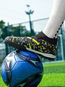 Camouflage Pattern TF Professional Training Artificial Turf Football Shoes For Men - Black - View 8