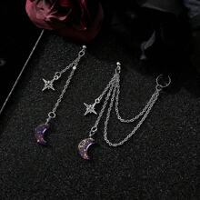 1 Paar asymmetrische Mondclip-Ohrringe, geeignet für den täglichen Gebrauch