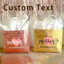 2 peças - Sacola personalizada para mulheres, presente do Dia das Mães, sacola de compras de grande capacidade, bolsa universal avançada para roupas, joias