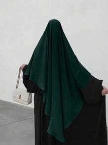 Nida-Stoff-Einzelschicht Tie-Up Gebetsmantel, atmungsaktiver praktischer Hijab für Frauen, geeignet für den täglichen Gebrauch, Frühling/Sommer/Herbst