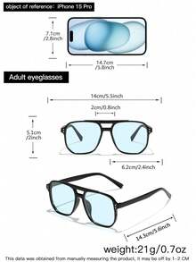 3副男士亚克力休闲飞行员方形镜框时尚太阳镜，适合度假、外出和搭配服装 - 彩色 - 查看 4