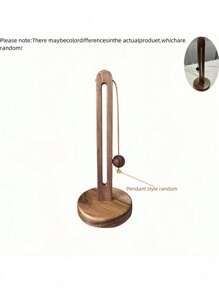 1pc Wooden Vertical Paper Towel Holder, Tissue Paper Roll Rack, Home Kitchen & Bathroom Paper Towel Storage Organizer
