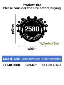 1pc Personalized Metal House Number, Custom Home Address Number Sign, House Number Plate, Wall Art, Housewarming, Birthday, Thanksgiving/Mother's Day/Father's Day, Personalized Gift For Family/Friends - Multicolor - View 47