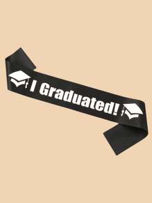 1pc Class Of 2025 Graduation Sash, "I GRADUATED" School Celebration Party Accessory Decorative Prop For Photography