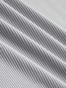 High-Waisted Elastic Solid Color Flared Women Sports Pants, Breathable - Grey - View 3