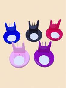 1pc Hot Glue Gun Holder, Plastic Hot Glue Gun Stand Container, Flower Craft Tool Storage Shelf, DIY Hot Melt Glue Gun Anti-Drip And Anti-Hot Hand, Prevent Glue Overflow