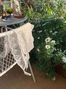 1 Peça Faixa de Cabelo Decorativa de Renda com Detalhes Triangulares, Faixa de Cabeça Estilo Turbante, Faixa de Suor