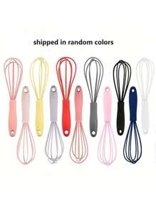 3 Pieces Set Of Randomly Colored Mini Silicone Mixers For Mixing, Stirring, Pulping, Stirring, Baking Tools, Kitchen Gadgets, Kitchen Accessories
