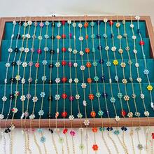 1pc Handmade Woven Floral Daisy Necklace, Suitable For Women, Multiple Colors Available For Spring & Summer - Daisy Flower Necklace - View 3