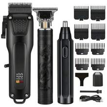 Cordless Hair Clippers For Men, USB Rechargeable Men's Grooming Kit, Electric Hair Clippers & Beard Trimmer, Electric Men's Shaver Set, USB Rechargeable, Ideal Holiday Gift,Battery Capacity: 1500mAh+600mAh+100mAh