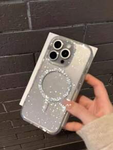 1 pezzo Caricatore senza fili di lusso con glitter magnetico, spessore 2,0 mm, bellissimo design con cielo stellato scintillante, custodia protettiva completa anti-caduta, design minimalista compatibile con iPhone 11/12/13/14/15/16 Pro Max/XS/XR/11 Pro/11 Pro Max/12 Pro/12 Pro Max/13 Pro/13 Pro Max/7 Plus/14 Pro/14 Pro Max/14 Plus/7 Plus/8 Plus/8/SE2, impermeabile, antiurto, resistente ai graffi - Multicolore - Visualizzare 11