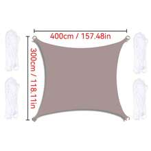 1pc Sunshade Canopy, Waterproof, UV-Resistant Rectangular Sunshade Cloth, Suitable For Outdoor Camping, Patio, Garden, Swimming Pool, Amusement Park, Made Of 210D Thin Waterproof Oxford Cloth - Multicolor - View 105