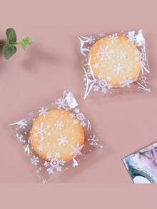 50个1套透明自粘卡通图案面包袋随机包装袋一次性食品包装袋耐油牛皮纸袋吐司袋甜甜圈贝果袋 - 動物表情袋50pcs - 查看 5