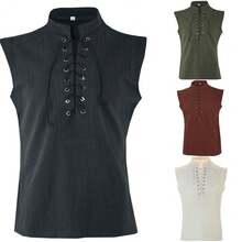 全新男士中世纪服装复古男士短背心家庭装 - 彩色 - 查看 1