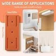 8 Pcs Adhesive Punch-Free Socket Holder, 2025 Upgraded Power Strip Holder Wall Mount, Self-Adhesive Desktop Socket Fixer For Kitchen Home Office Cable Management (White) - White - View 7