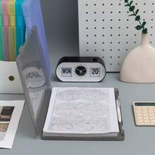 A4 File Folder Organizer Box, Stationery Storage Box For Office Documents, Exams, Can Also Be Used As Writing Pad - Multicolor - View 8