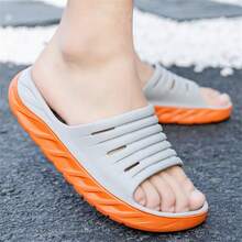 Men's Fashion Slippers - EVA Thick Sole Slippers, Soft Non-Slip Outsole, Odorless, Garden Shoes, Suitable For Indoor Home, Shower, Beach And Daily Use In Summer, Indoor Slippers | Summer Shoes | Durable Slippers, House Slippers - Grey - View 8