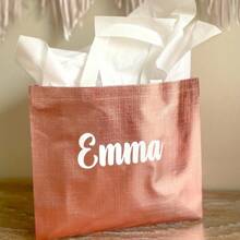 2 peças - Sacola personalizada para mulheres, presente do Dia das Mães, sacola de compras de grande capacidade, bolsa universal avançada para roupas, joias