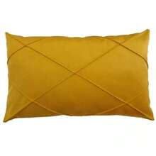 Kit 2 Rectangular Suede Draped Baguette Cushion 30cmx50cm - 黃色 - View 2