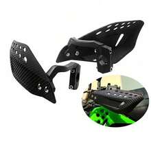 Off-Road Motorcycle Hand Guards - Dual-Sided Carbon Fiber Look, PP Protective Shields With Brake Lever Cutouts, Wind Protection For Dirt Bikes, Easy Installation - Black - View 8
