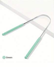 1pc Non-Irritating Stainless Steel Tongue Cleaner, Shaped Tongue Scraper Suitable For Adults & Children, Effective Oral Care Tool Helps Freshen Breath And Clean Tongue