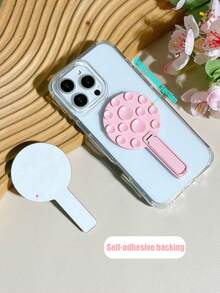 1 cái Giá đỡ điện thoại silicon 2 trong 1 có giác hút, giá đỡ gắn tường có keo dính, chống trượt cho sạc dự phòng - Nhiều màu - Xem 6