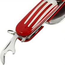 Folding Camping Knife, Fork And Spoon, Stainless Steel, Portable, Detachable, Multi-Function Folding Knife