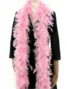 1 pieza Boa de plumas de pavo para mujer, para fiestas de cumpleaños, Halloween, Navidad, manualidades DIY, carreras de caballos, té, Año Nuevo, etc. Accesorios de disfraz de festival, accesorios de Halloween